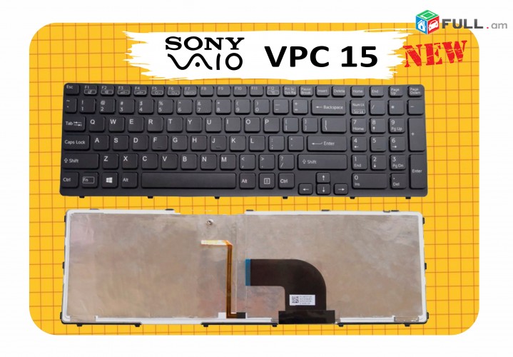 Keyboard  SONY VAIO VPC 15 (original) клавиатура ստեղնաշար klavyatura