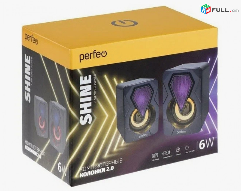 Динамик/ դինամիկ / desktop speakers Perfeo SHINE 6W + առաքում