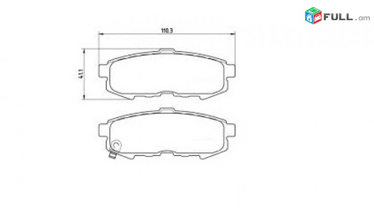 1841.MAZDA MPV HETEVI KALODKA,Колодка задний
