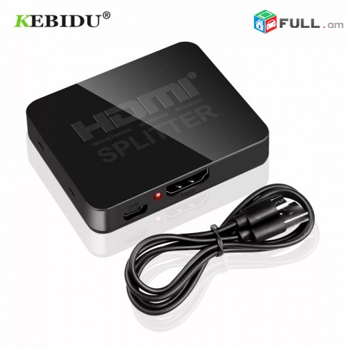 Switch HDMI 1 to 2 port FHD Splitter for DVD PS3 HDTV 1080p 3D սպլիտեռ tuner