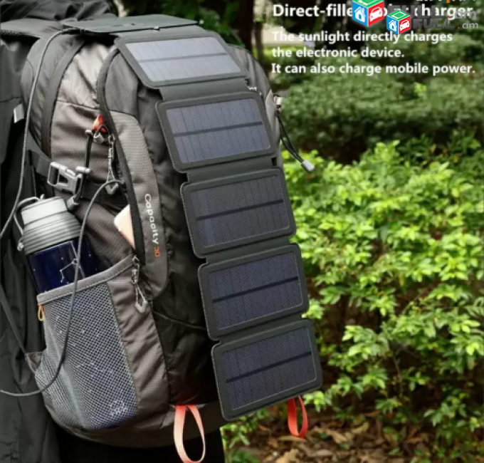Արևային մարտկոց 20վտ հզորության 5 վահանակ solar panel солнечная складная панель