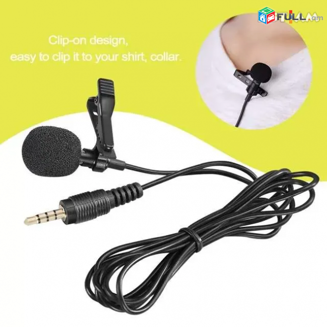 Mini Microphone երրաթե ամրակով 3.5mm bnikov mikrafon մինի միկրաֆոն միկռաֆոն 3.5