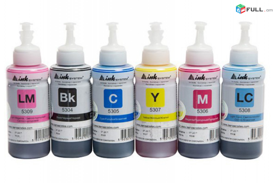 Epson ink ORIGINAL nerker թանաք պրինտեր 2x black margenta yellow cyan