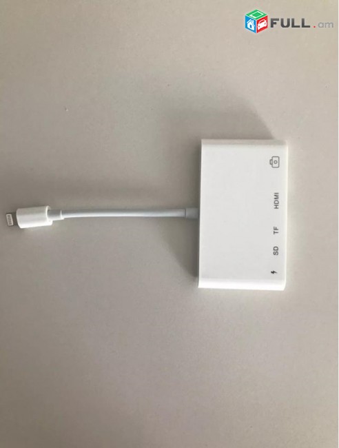 Ադապտր Apple Lightning to OTG Digital AV Adapter 5 in 1 HDMI, Lightning, TF, SD, USB Charghe Adapter адаптер