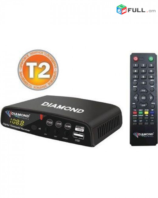 DVB-T2 Tuner թվային ընդունիչ Dimond ֆիրմայի 1080 Full HD Телевизионный приемник WiFi