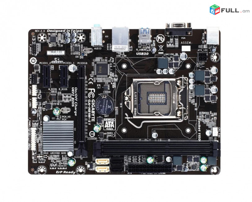 Материнская плата GIGABYTE GA-H81M-S1 Matherboard Մայրսալիկ Պլատա 