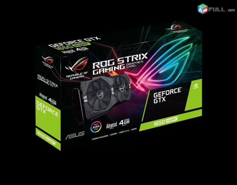 ASUS GeForce GTX1650 4G 128bit GAMING Craphics Card Videocard видеокарта վիդեո քարտ AURA VGA
