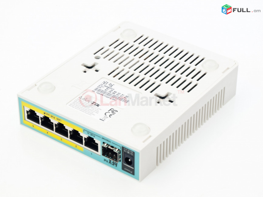 Mikrotik hEX PoE RB960PGS 5x Gigabit Ethernet with PoE output for four ports, SFP, USB, 800MHz CPU, 128MB RAM, RouterOS