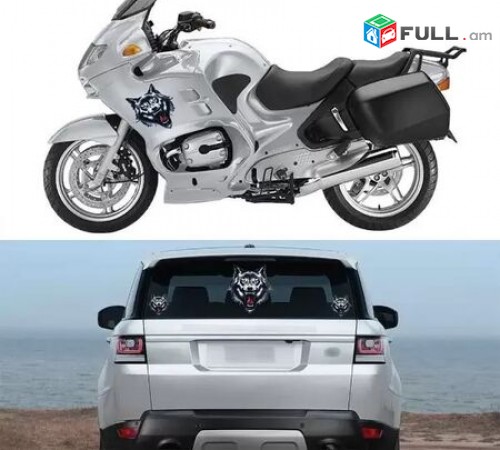 Avto Nakleyka Gayl (3 ktoric) Wolf Head Stickers avto aksesuar