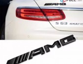 Amg emblem Mercedes-Benz AMG logo Black Metal Emblem Sev Matvi (մետաղական) (Նոր)