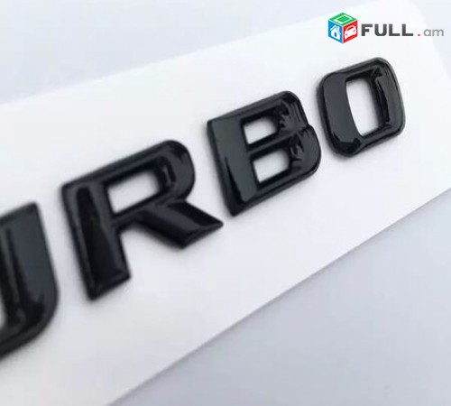 V8 BITURBO Emblem Black for Mercedes Benz