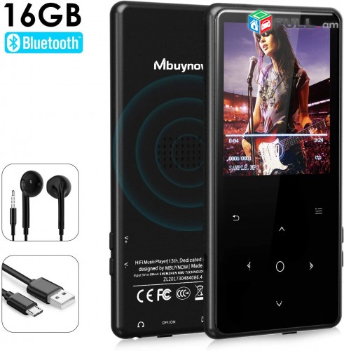 MP3 Player with Bluetooth, 16GB Portable mp3player, bultut