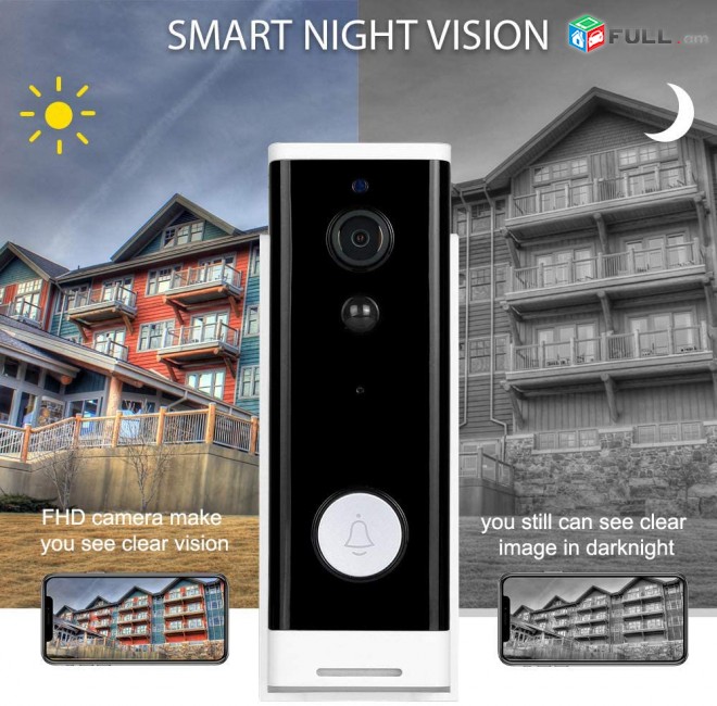 2.4G Wireless Smart Video doorbell FHD 1080P Camera.video zang.WiFi camera,dran kamera