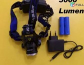 5000 Lumen, Glxi XM-L T6 Led Lapter, 2 Hat 6800MA 18650 Battery + 220V Charger