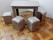 Սեղան + 4 Պուֆիկ