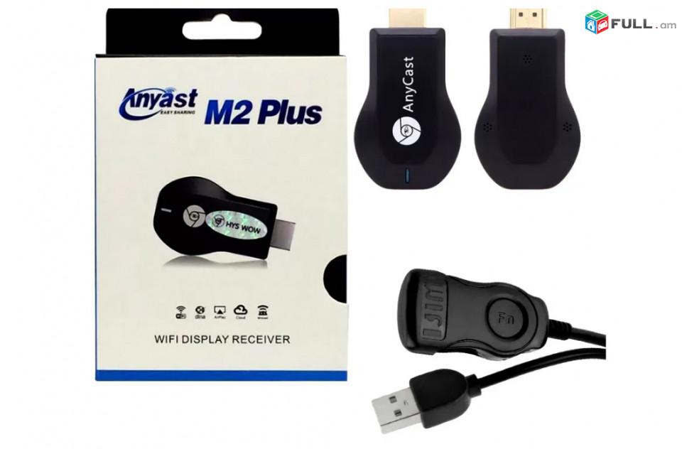 Miracast AnyCast M2 Plus Wifi HDMI TV Display Dongle for PC, Phones