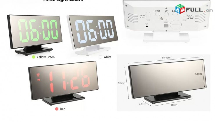 18.4cm x 9.5cm Big LCD Clock 3 Tarber Guyneri Jamacuyc + Jermachap - Akcia