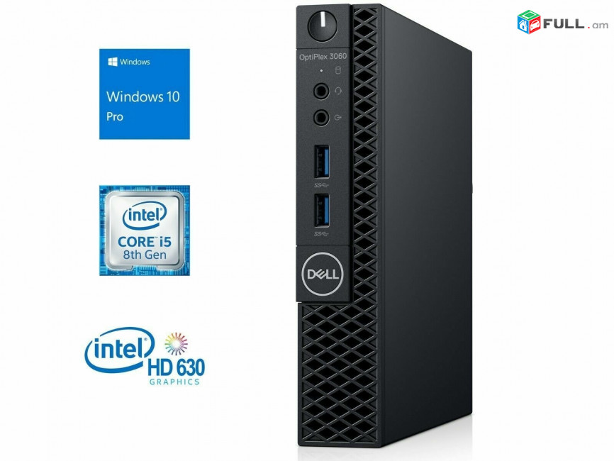 Mini PC Dell OptiPlex 3060 Micro Core i5 8500 T 2.10GHz Turbo 3,50GHz DDR4 2666Mhz 8GB RAM 256GB M2 SSD