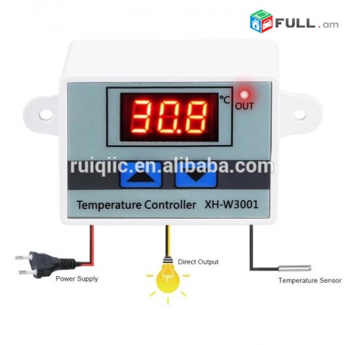 Temperature Controller XH W3001 220V 24V 12V For Incubator Cooling Heating Switch Thermostat
