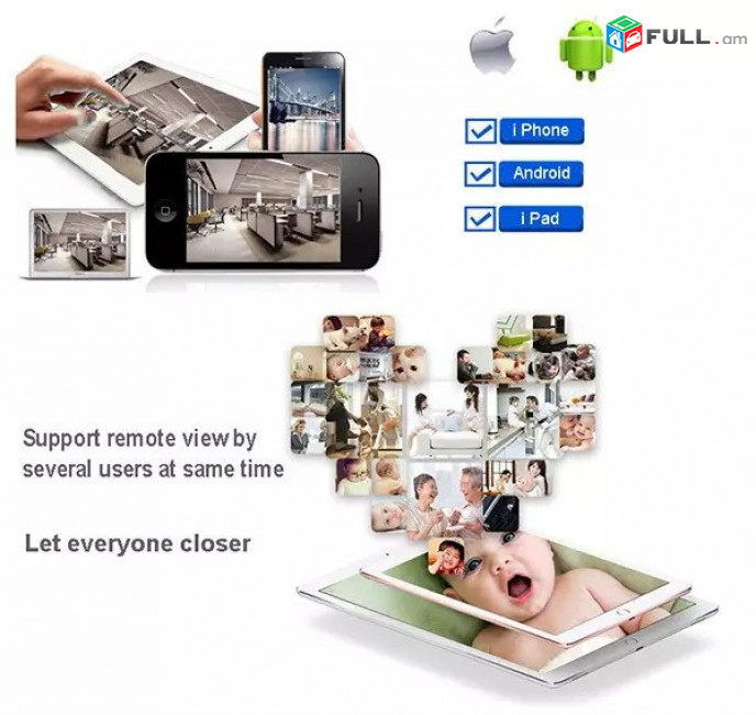 Камера наблюдения Wifi ip camera 3mp տեսախցիկ
