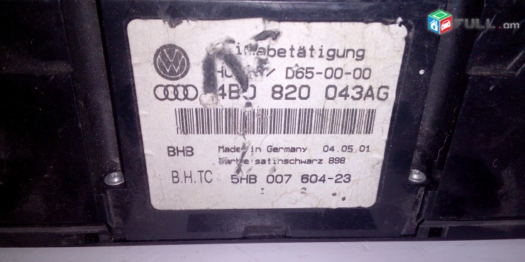 Climate control klimat kantrol KLIMA KANTROL Audi A4 A6 4B0820043AG 4B0 820 043A