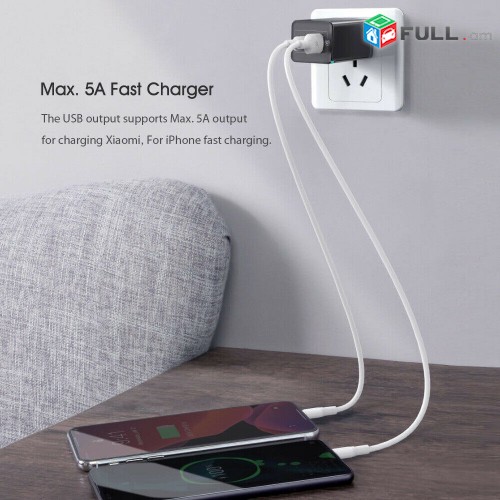 Baseus EU Plug 65W GaN Wall Charger QC4.0 + Phone Notebook Fast Charge Adapter