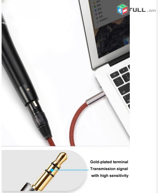 Hi-Fi Microphone Cable 3.5mm Mini Jack to XLR 3 Pin Female for Mobile Headphone PC to Condenser XLR to 3.5 Mic Cable