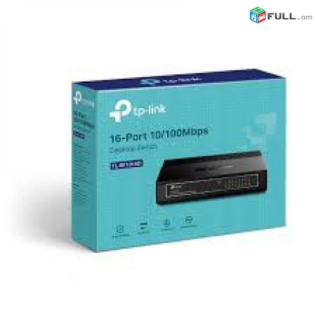 Switch 16 port 10/100/ Tp-link TL-SF1016D ՆՈՐ 16 портовый коммутатор Նոր