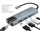 Usb type-c to rj45 + usb3.0 * 2 + hdmi + usb-c նոր