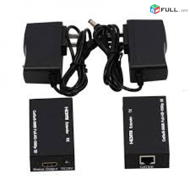 HDMI TO LAN adapter * 2 HDMI to RJ45 connector Extender Network Converter UP TO 60metr ACRIVE Նոր