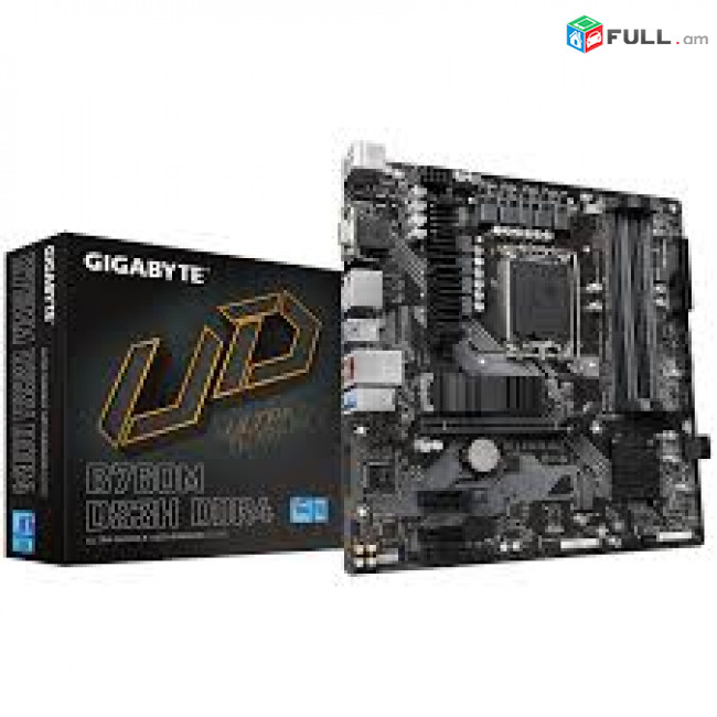 Motherboard 1700 Socket Материнская плата Gigabyte B760M DS3H DDR4 for 12-th 13-14th Gen proc Նոր, երաշխիքով