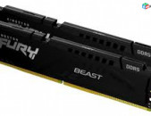 Memory 16GB * 2 T Kingston FURY Beast Kit 32gb DDR4 3200MHz Նոր, երաշխիքով