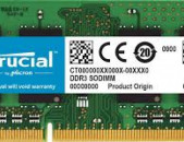 SODIMM RAM 4gb Ddr3 1600Mhz Crucial DDR3 Low Voltage 1,35V notebook Memory նոր, երաշխիքով