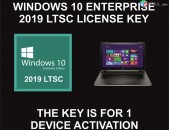 Windows 10 Enterprise 2019 LTSC License Key, Genuine, 1 Device, 1 Time Activation