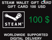 Steam Gift Card 100 USD, For USD Currency Accounts