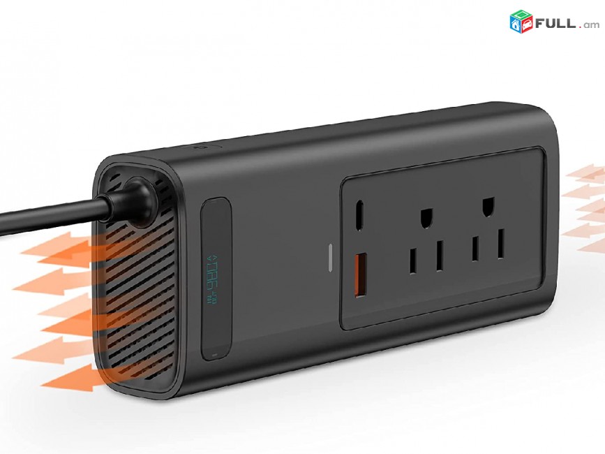 Baseus Car Power Inverter 150W DC 12V to 110V Автомобильный инвертор Ավտոմեքենայի ինվերտոր