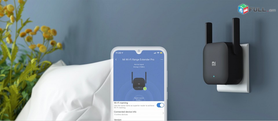 Xiaomi / Wi-Fi ազդանշանի ուժեղացուցիչ (կրկնող) Xiaomi Mi Wi-Fi Amplifier Pro R03 (սև) Усилитель Wi-Fi сигнала