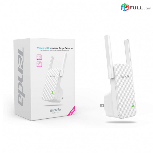 Wi Fi Repeater Tenda A9 рипитер Wi-Fi ցրիչ ուժեղացուցիչ транслятор Extender N300