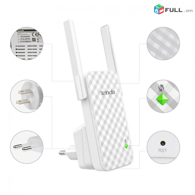 Wi Fi Repeater Tenda A9 рипитер Wi-Fi ցրիչ ուժեղացուցիչ транслятор Extender N300