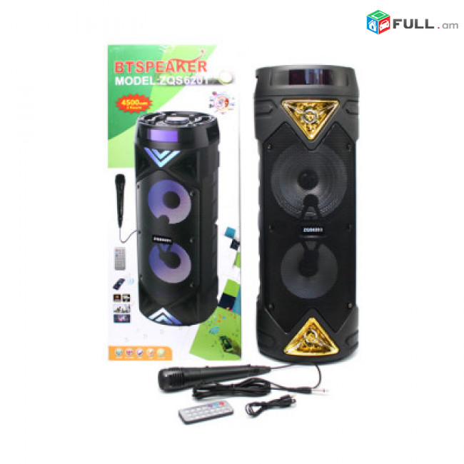 BT SPEAKER ZQS-6203 Bluetooth, միկրոֆոնով, FM, MP3 և լույս