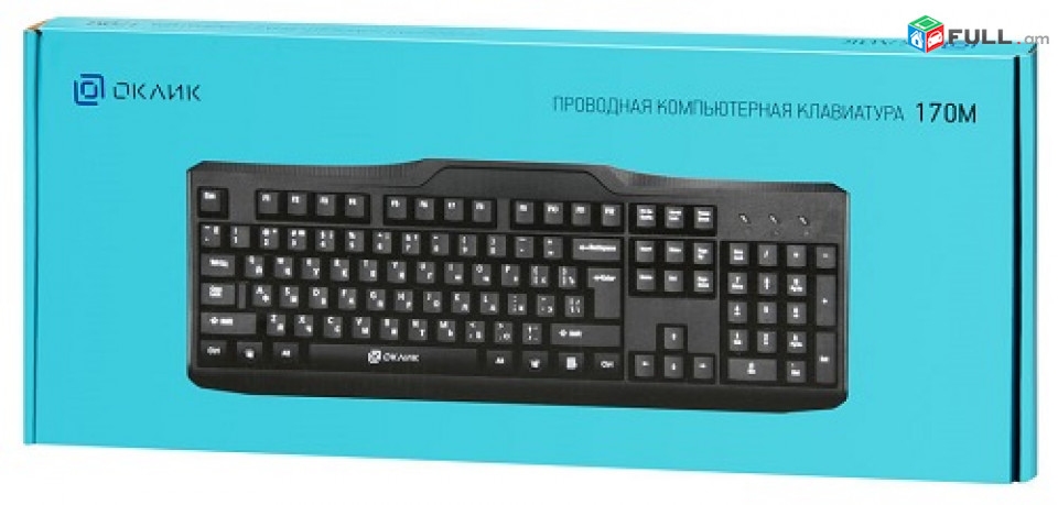 OKLICK 170M ստեղնաշար սև USB, լարային
