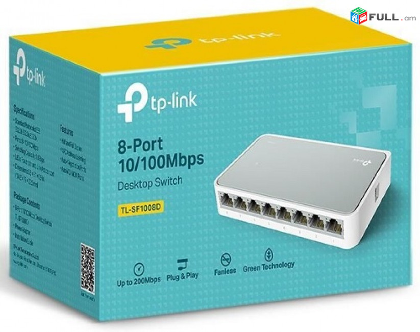 Tp Link TL-SF1008D 8-Port 10/100Mbps արագությամբ Desktop Switch