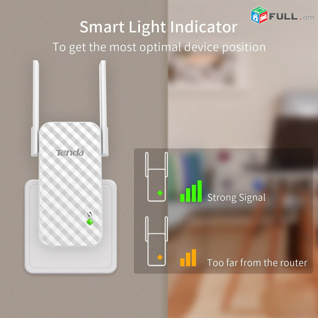 Wi Fi Repeater Tenda A9 рипитер Wi-Fi ընդլայնիչ ցրիչ ուժեղացուցիչ транслятор Extender N300