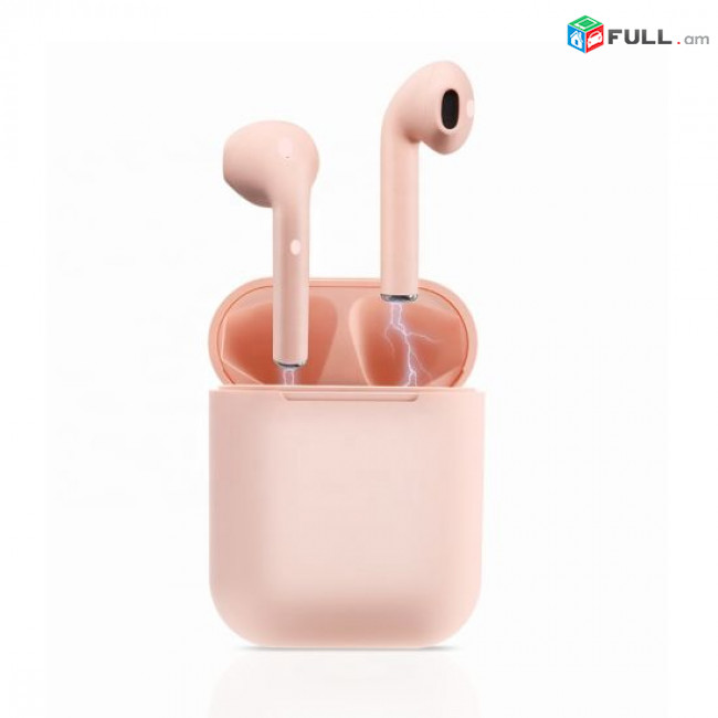 InPods i12 Wireless Headphones with Microphone, TWS վարդագույն