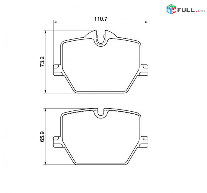 "BMW արգելակման կոճղակ հետևի, Колодки тормозные задние. 0521"	