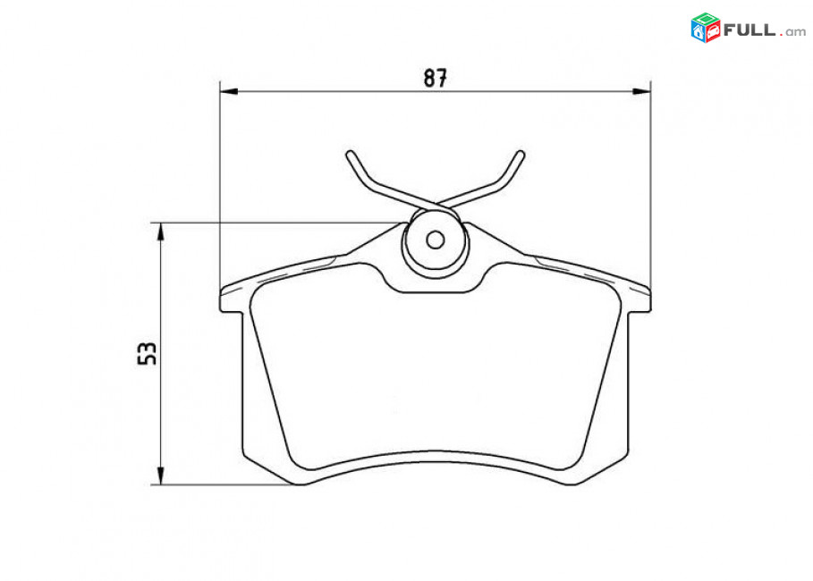 AUDI արգելակման կոճղակ հետևի, Колодки тормозные задние. 0305