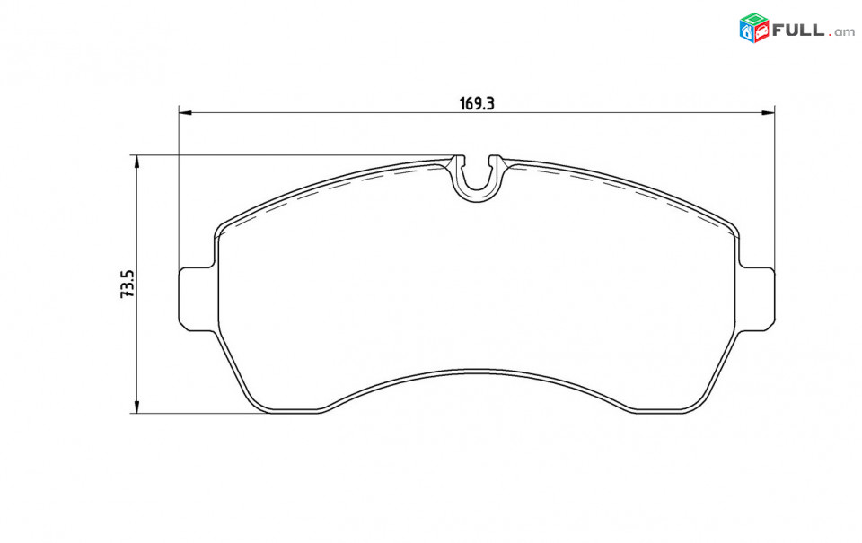 Mercedes արգելակման կոճղակ դիմացի, Колодки тормозные передние. 0703