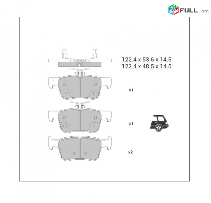 HONDA ACCORD արգելակման կոճղակ հետևի, Колодки тормозные задние. 1010