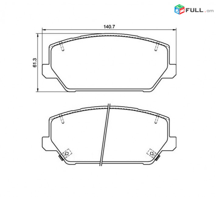 KIA OPTIMA արգելակման կոճղակ դիմացի, Колодки тормозные передние. 1405