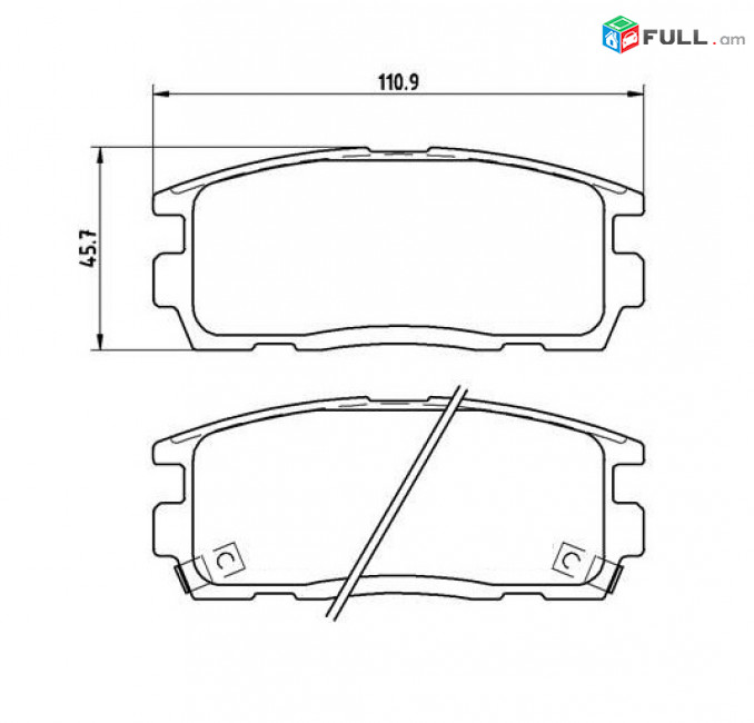 CHEVROLET արգելակման կոճղակ հետևի, Колодки тормозные задние. 0919